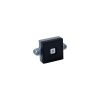 Small black square camera module with mounting brackets